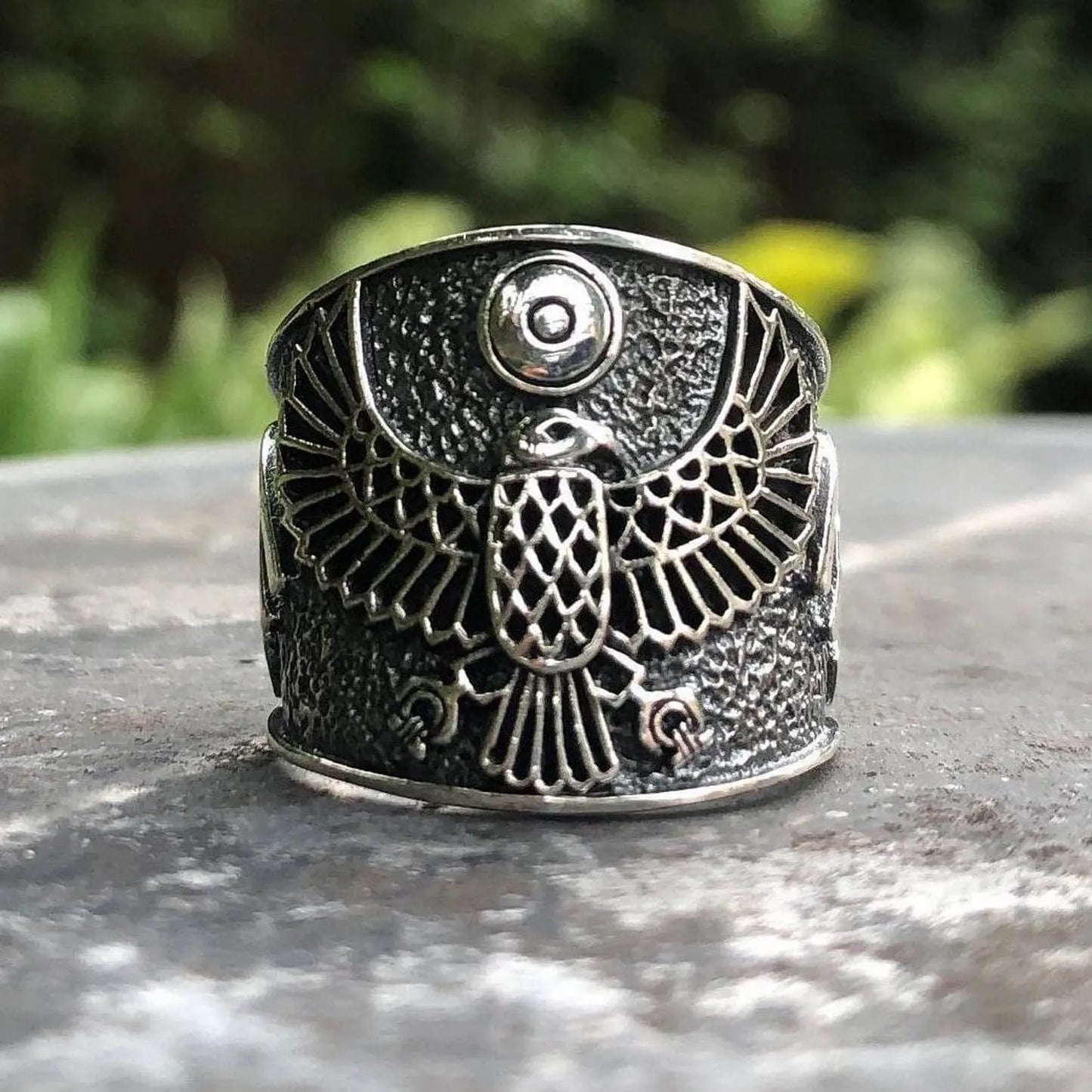Ra Egyptian Falcon Deities Ring