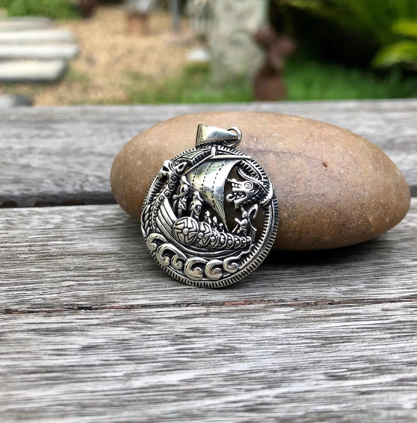 Longship Viking Kayaks Boat Pendant/Necklace
