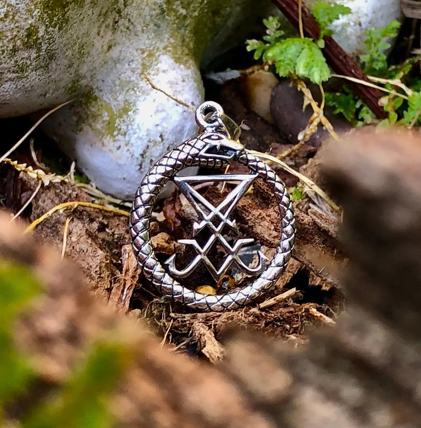 Lucifer Sigil Satanic Seal Ouroboros Pendant/Necklace