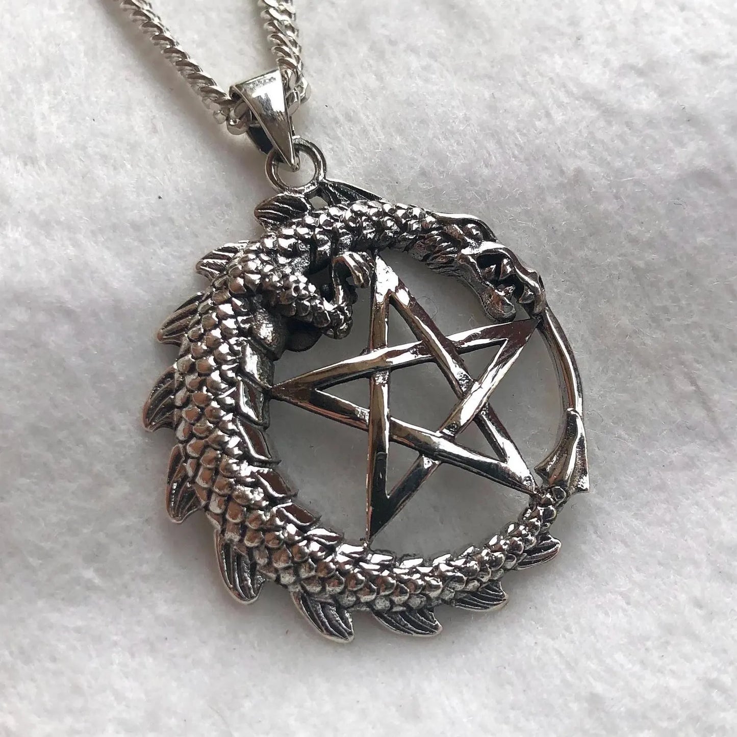 Dragon Pentagram Wiccan Pendant/Necklace