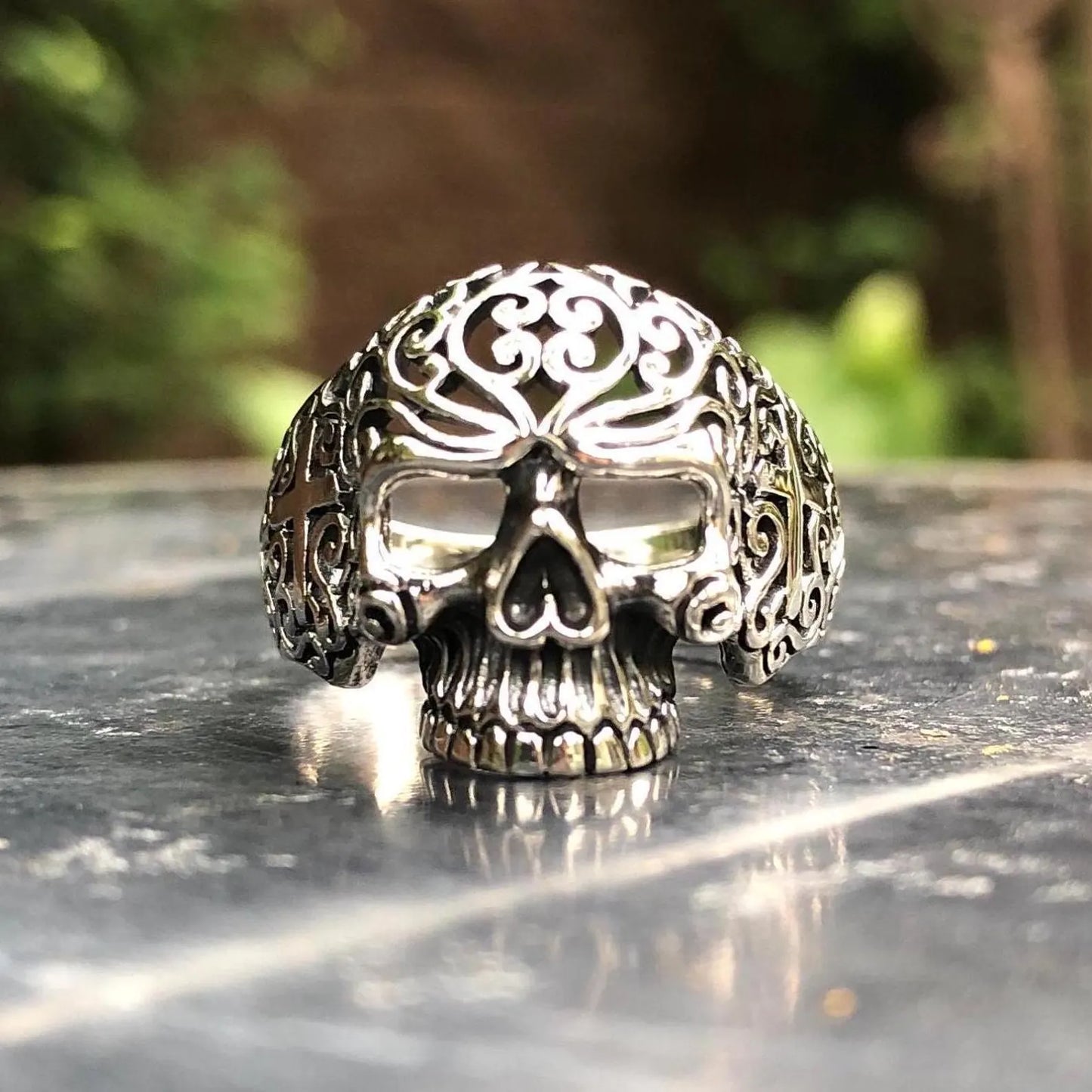 Skull Punk Gothic Biker Ring