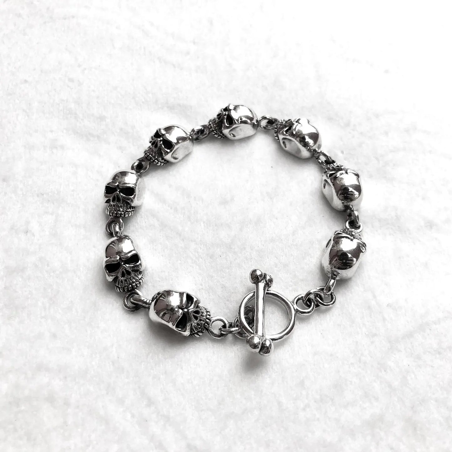 Skull Punk Skeleton Gothic Biker Chain Bracelet
