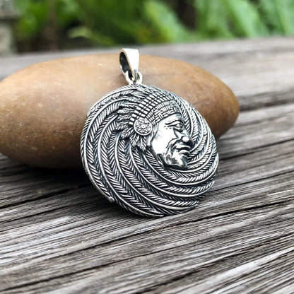 Indian Native American Tribe Chieftain Pendant/Necklace
