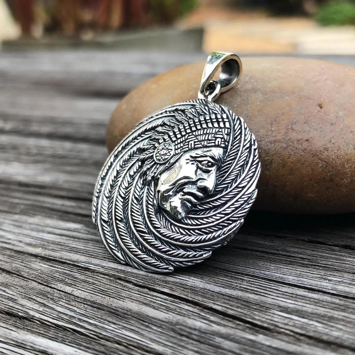 Indian Native American Tribe Chieftain Pendant/Necklace