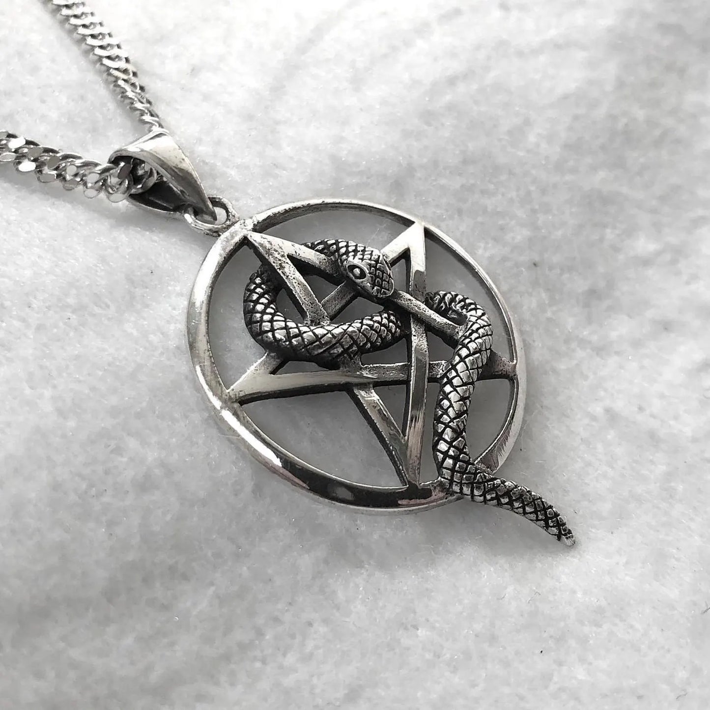 Pentagram Ouroboros Serpent Pendant/Necklace