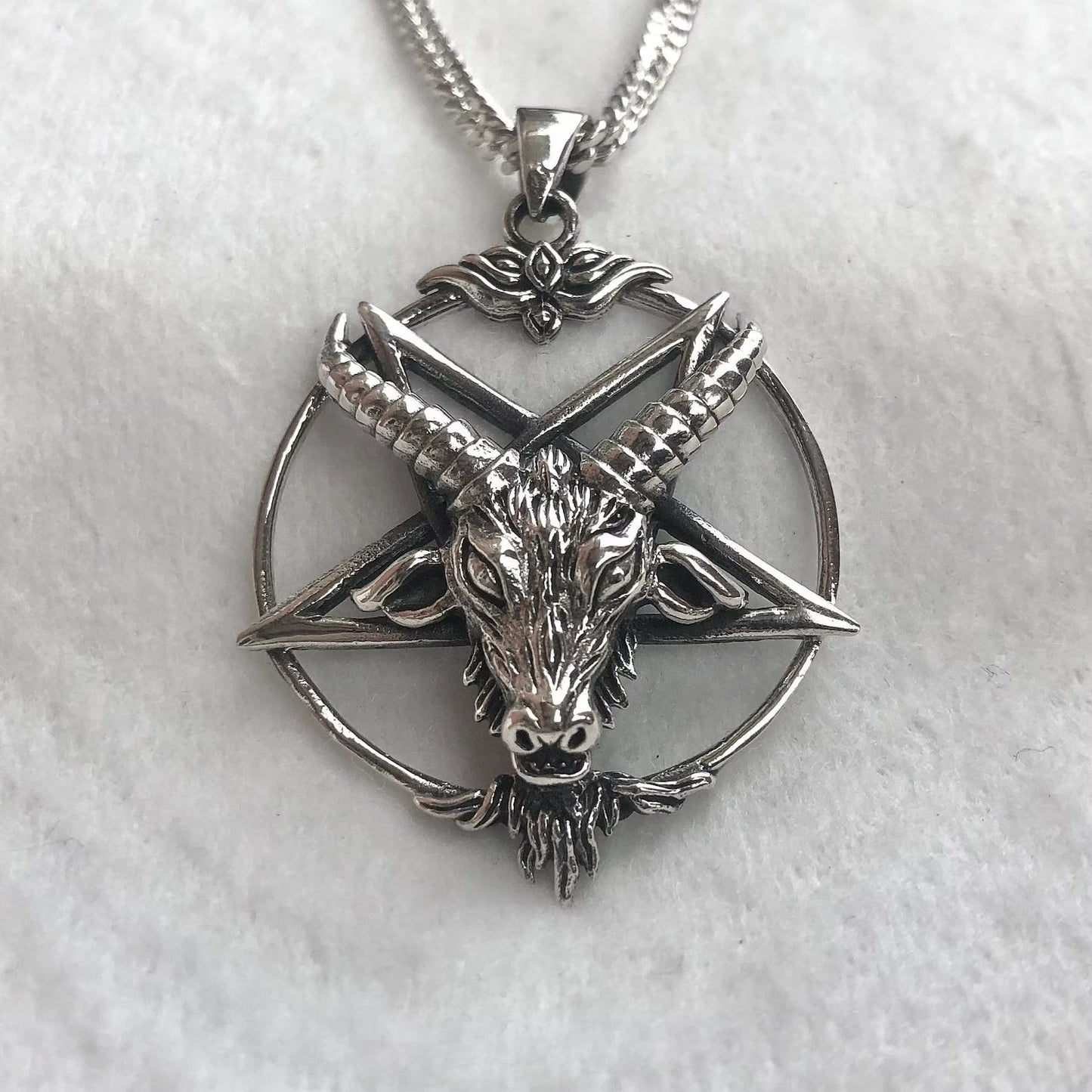 Baphomet Goat Head Pentagram Pendant/Necklace