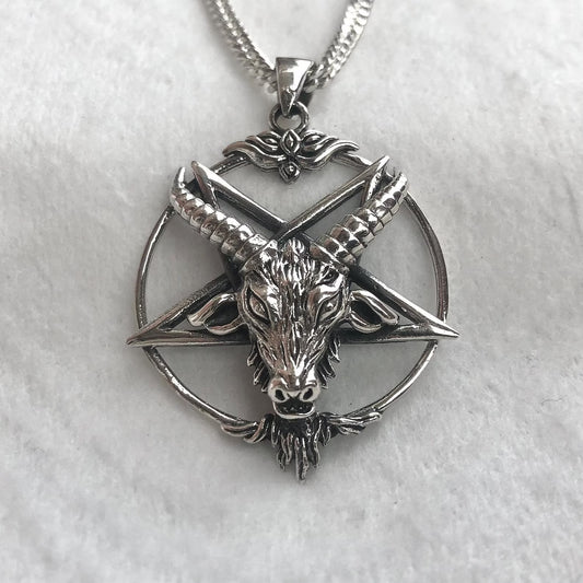 Baphomet Goat Head Pentagram Pendant/Necklace