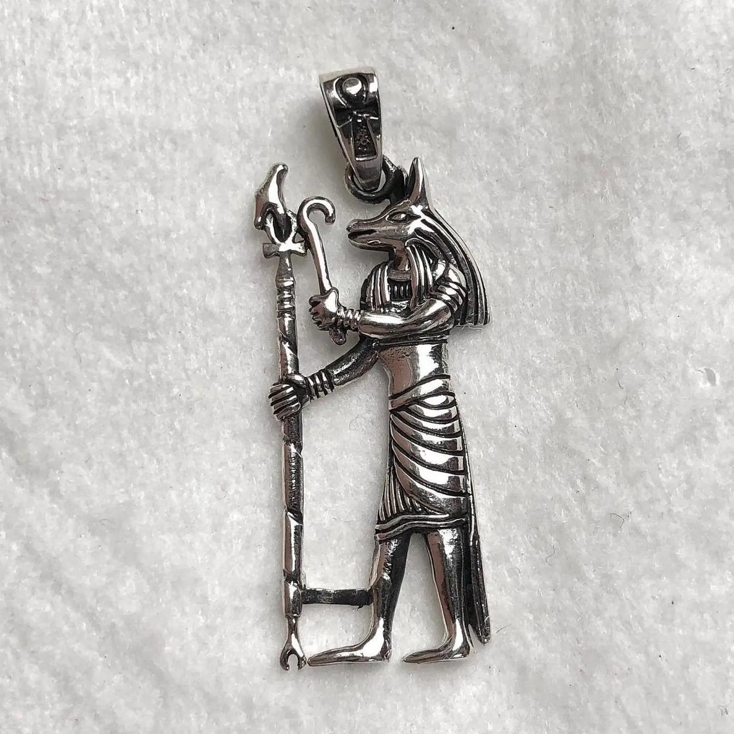 Anubis Egyptian God Jackal Deity Pendant/Necklace