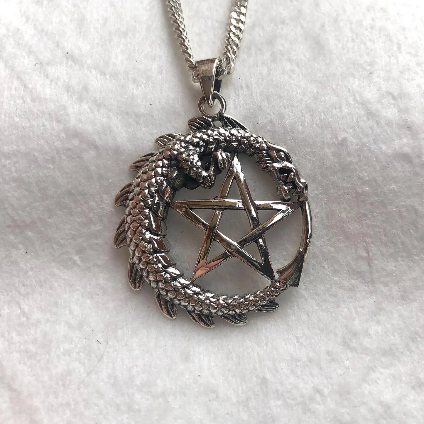 Dragon Pentagram Wiccan Pendant/Necklace