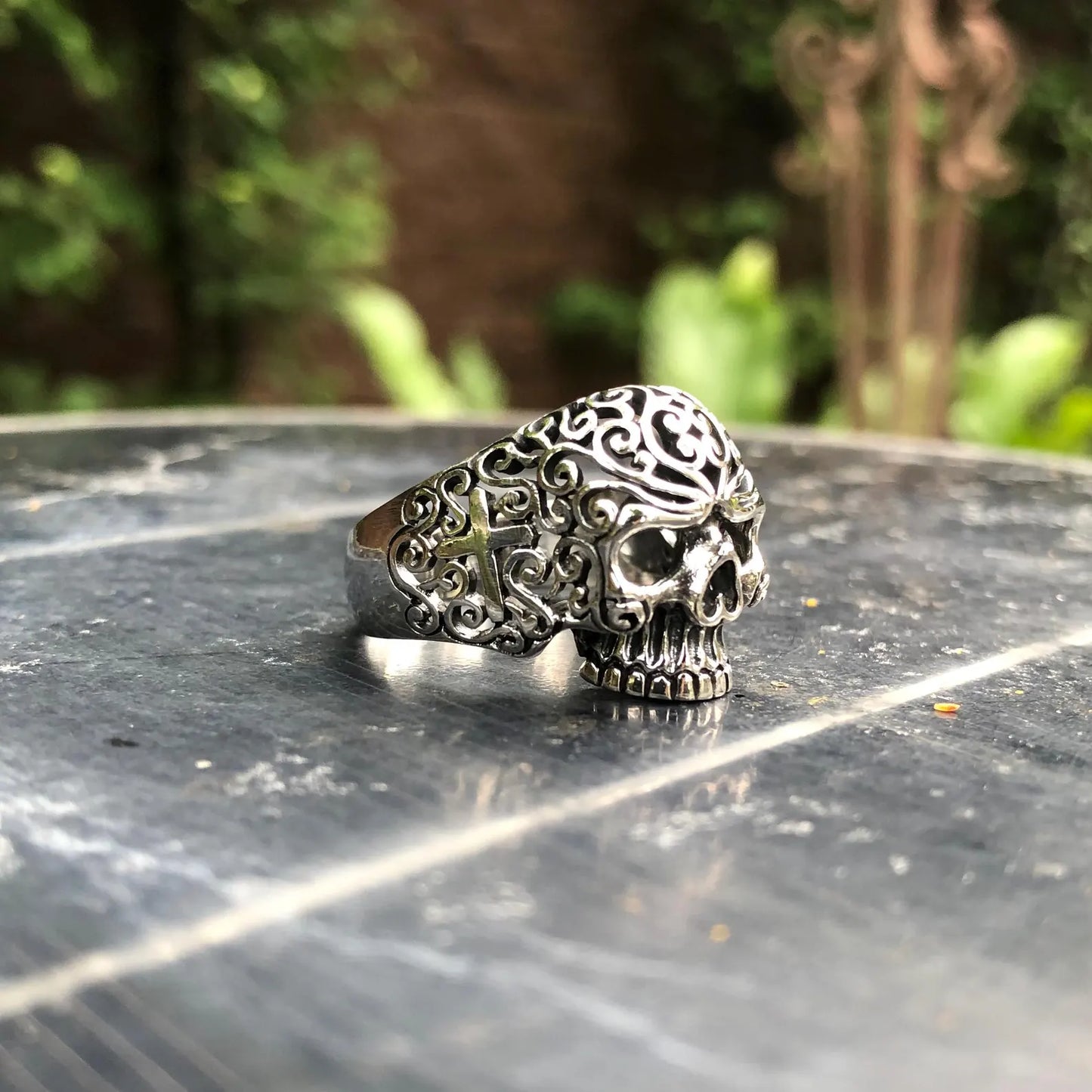 Skull Punk Gothic Biker Ring