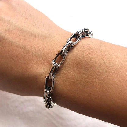 Skull Punk Skeleton Gothic Biker Chain Bracelet