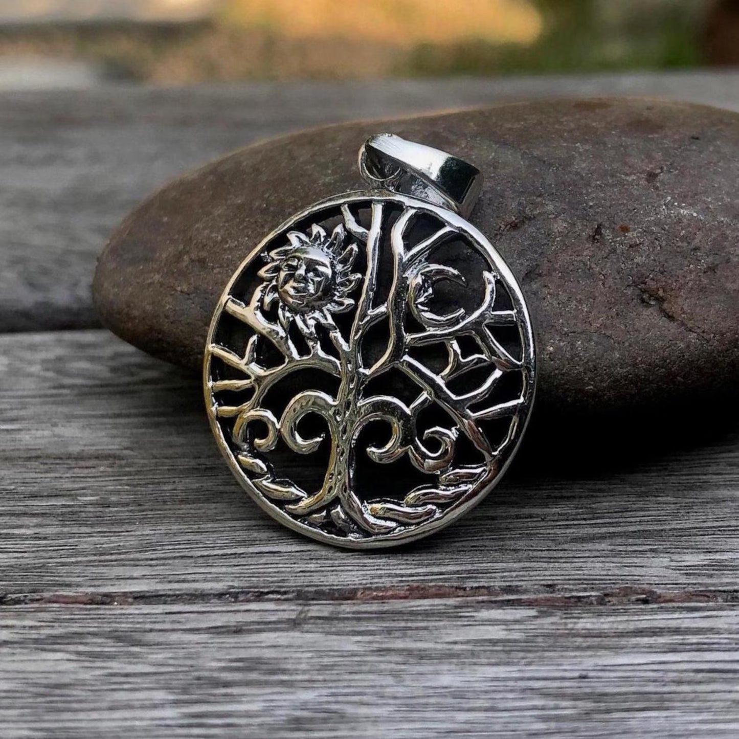 Tree of Life Sun Moon Viking Yggdrasil Pendant/Necklace