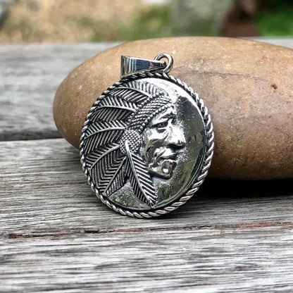 Indian Native American Tribe Chieftain Pendant/Necklace