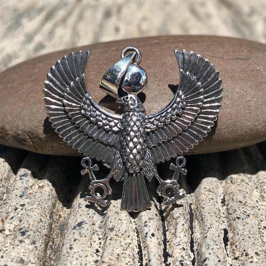 Ra Egyptian Sun God Falcon Pendant/Necklace