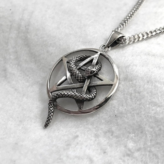 Pentagram Ouroboros Serpent Pendant/Necklace