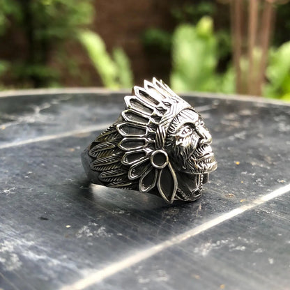 Indian Native American Tribe Chieftain Ring