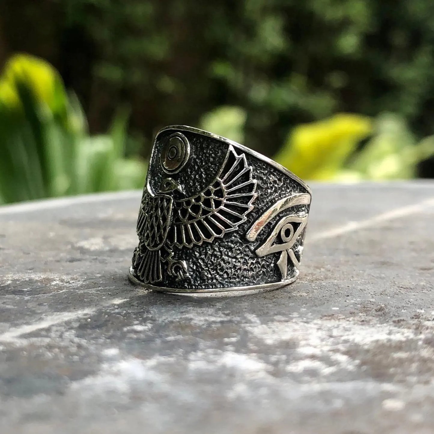 Ra Egyptian Falcon Deities Ring