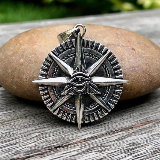 North Star Compass Egypt Eye Pendant/Necklace