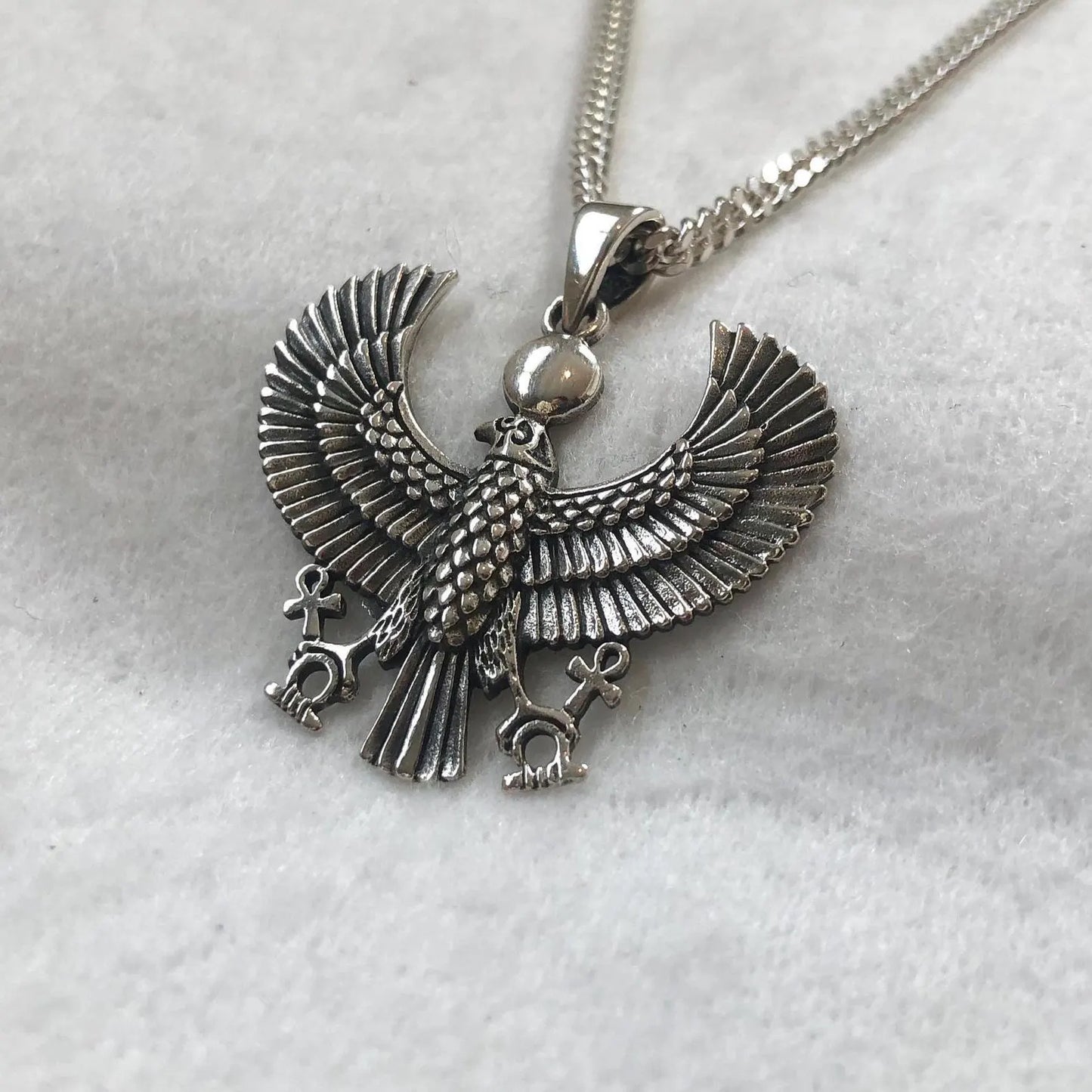 Ra Egyptian Sun God Falcon Pendant/Necklace