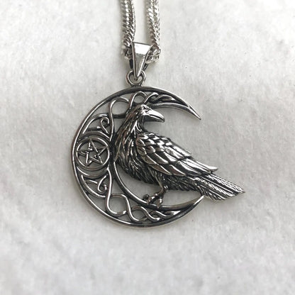 Odin's Raven Viking Crow Pendant/Necklace