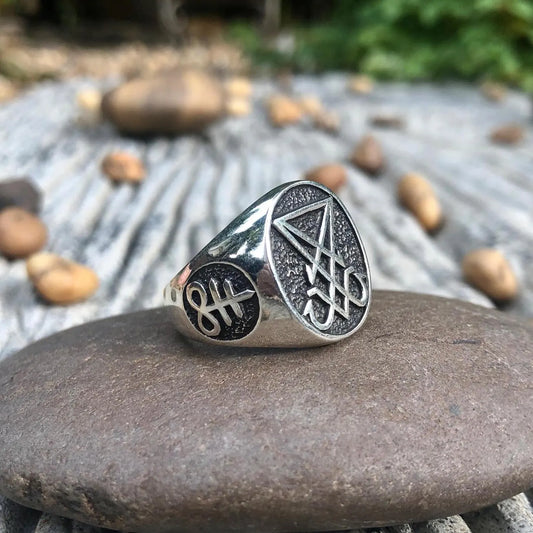 Lucifer Sigil Satanic Seal Ring Jewelry Accessory Gift VINTZ