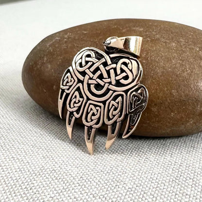 Bronze Bear Paw Viking Impress of Veles Fist Pendant/Necklace