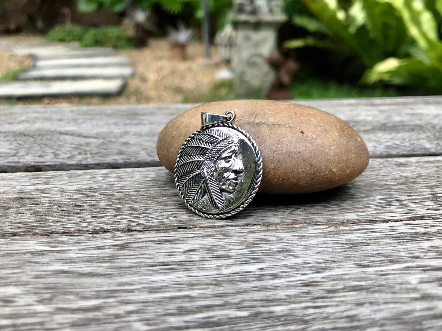 Indian Native American Tribe Chieftain Pendant/Necklace
