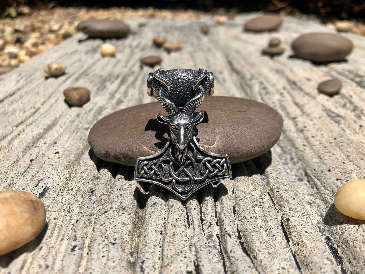 Goat Head Thor's Hammer Pendant/Necklace