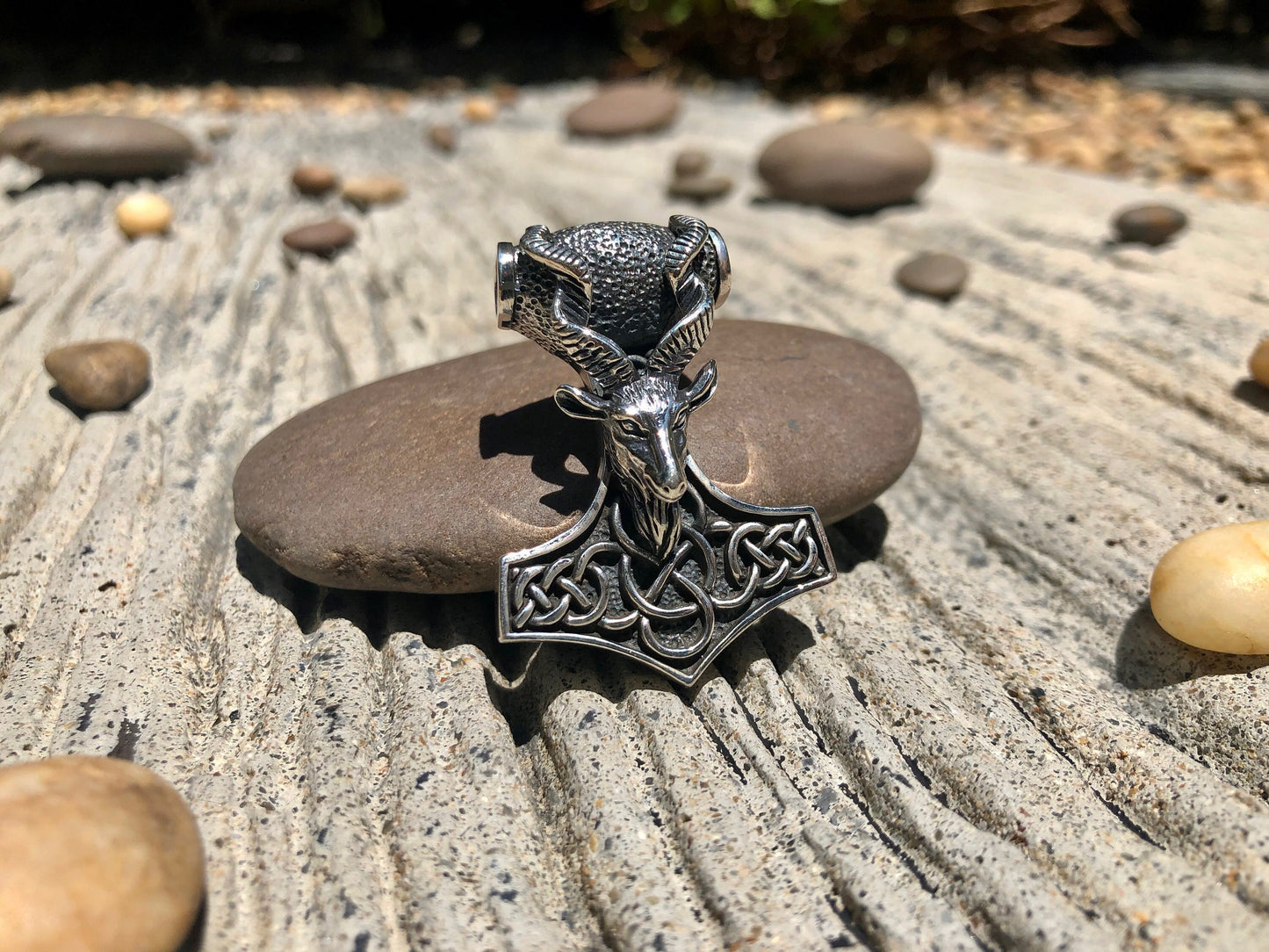 Goat Head Thor's Hammer Pendant/Necklace