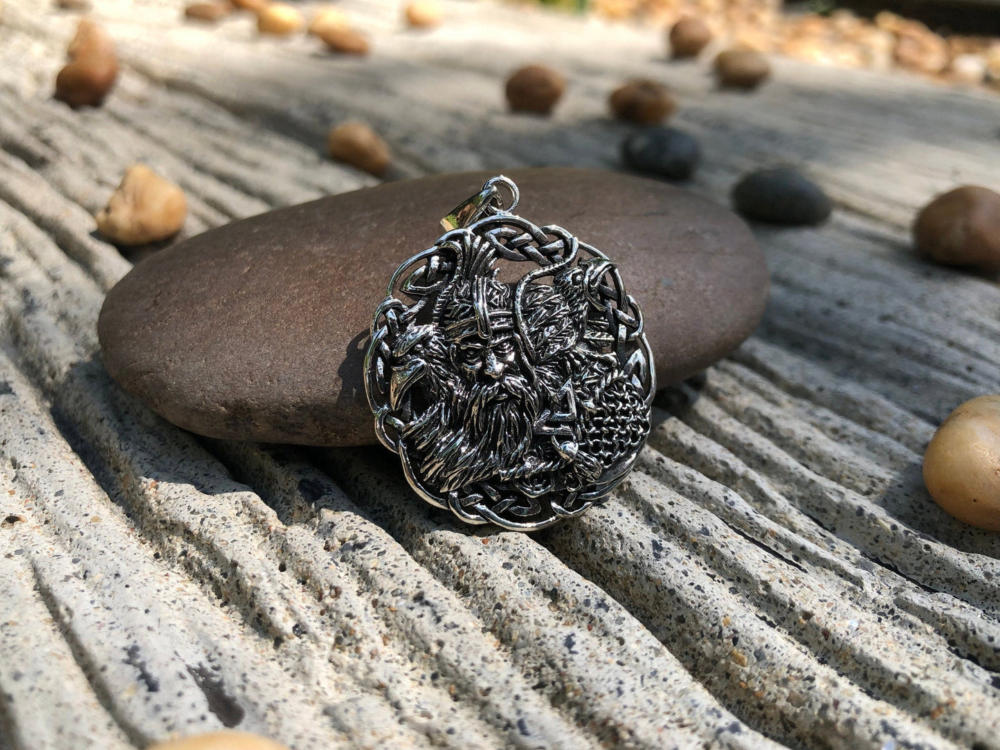 Odin & huginn muninn raven companion Celtic Pendant/Necklace