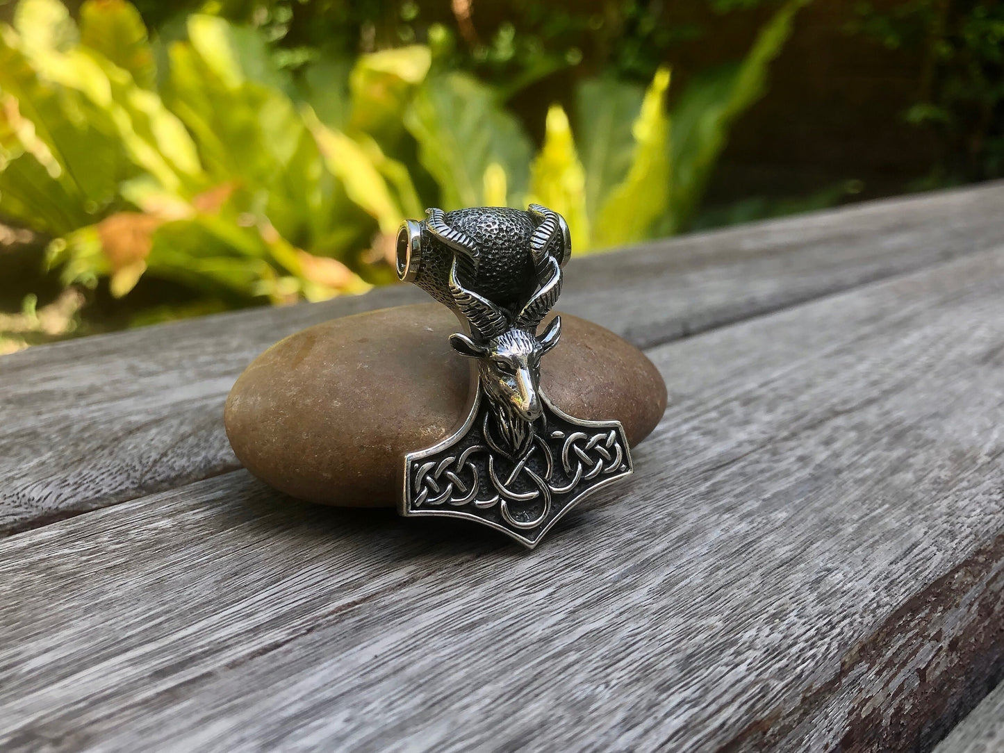Goat Head Thor's Hammer Pendant/Necklace
