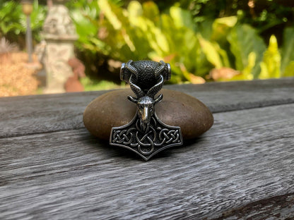 Goat Head Thor's Hammer Pendant/Necklace