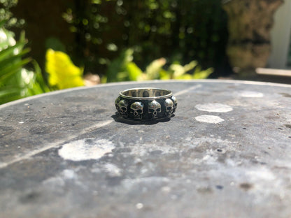 Multi Skull Head Gothic Ring