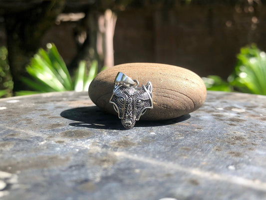 Celtic Wolf Edwardian Style Pendant
