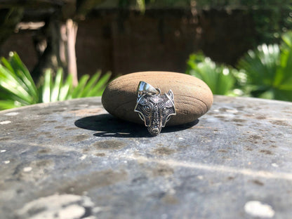 Celtic Wolf Edwardian Style Pendant