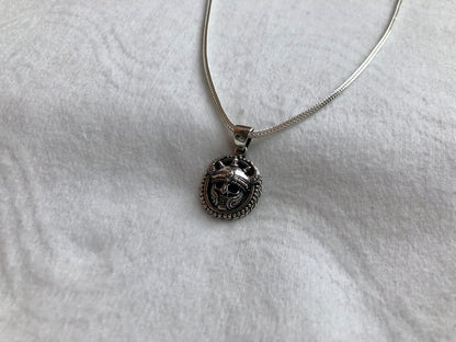 Tiny Viking Warrior Skull Norse Warrior Pendant/Necklace