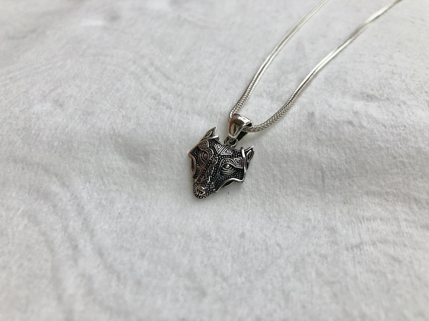 Celtic Wolf Edwardian Style Pendant