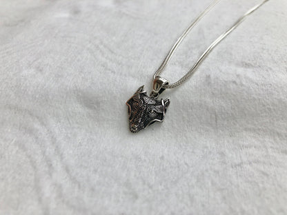 Celtic Wolf Edwardian Style Pendant