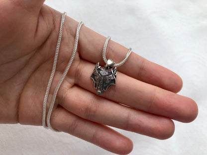 Celtic Wolf Edwardian Style Pendant