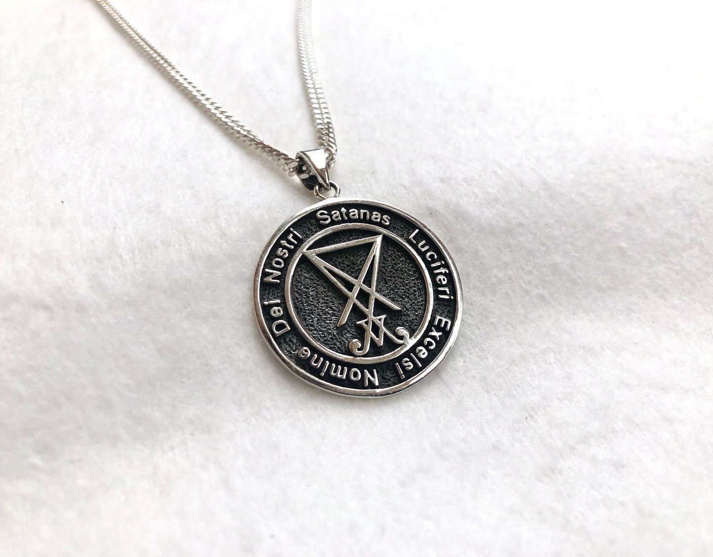 Lucifer Sigil Wiccan Satanic Seal of Satan Pendant/Necklace