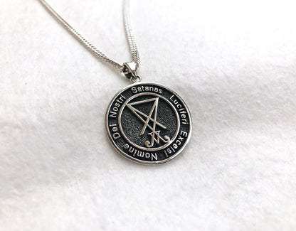 Lucifer Sigil Wiccan Satanic Seal of Satan Pendant/Necklace