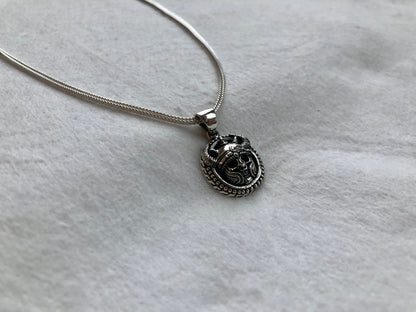 Tiny Viking Warrior Skull Norse Warrior Pendant/Necklace