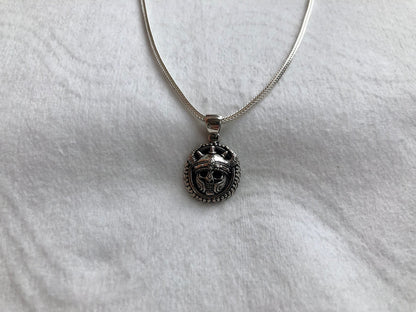 Tiny Viking Warrior Skull Norse Warrior Pendant/Necklace
