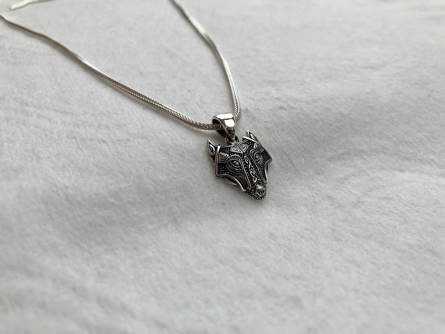 Celtic Wolf Edwardian Style Pendant