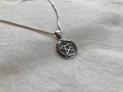 Tiny Pentagram Wiccan Pendant/Necklace