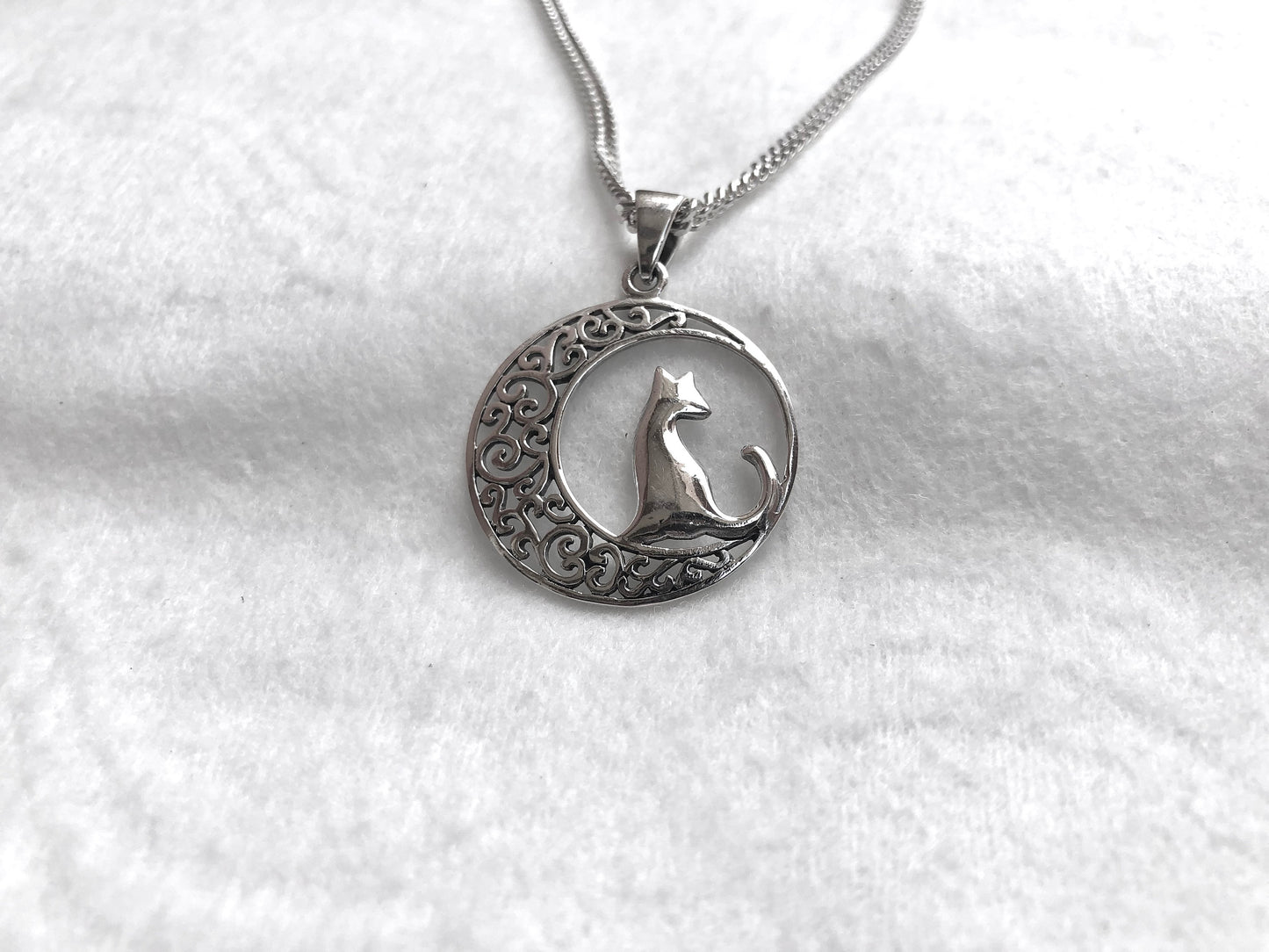 Wiccan Crescent Moon Pendant/Necklace