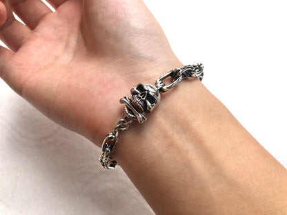 Skull Skeleton Bones Chain Bracelet