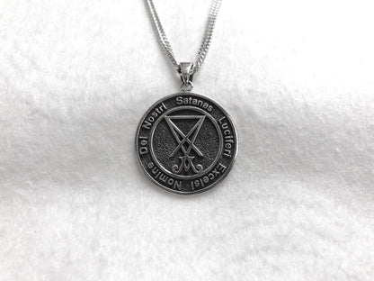Lucifer Sigil Wiccan Satanic Seal of Satan Pendant/Necklace