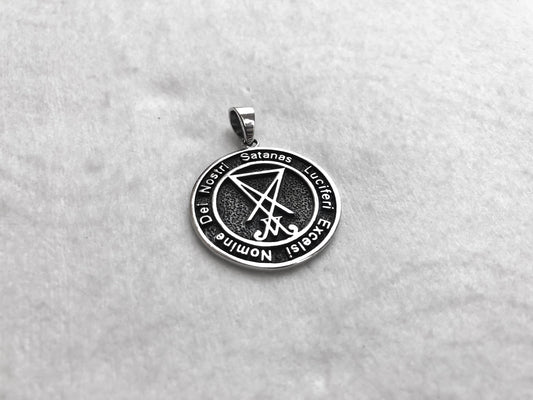 Lucifer Sigil Wiccan Satanic Seal of Satan Pendant/Necklace