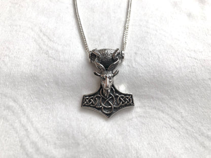 Goat Head Thor's Hammer Pendant/Necklace